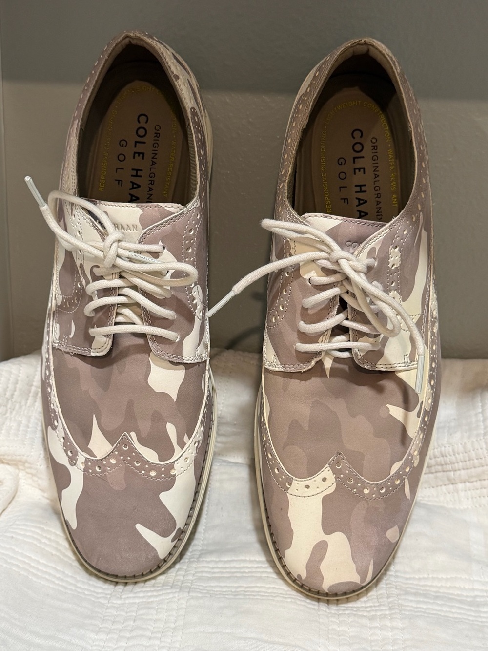 Cole Haan OriginalGrand Camo Wingtip Golf Shoes Men’s 12
